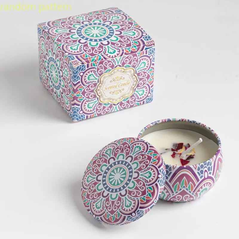 Osmanthus Gardenia Fragrance Candles with Petals Small Romantic Fragrance Candles for Girls' Birthday Gifts Home Aromatherapy