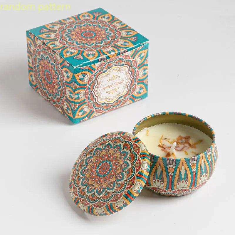 Osmanthus Gardenia Fragrance Candles with Petals Small Romantic Fragrance Candles for Girls' Birthday Gifts Home Aromatherapy