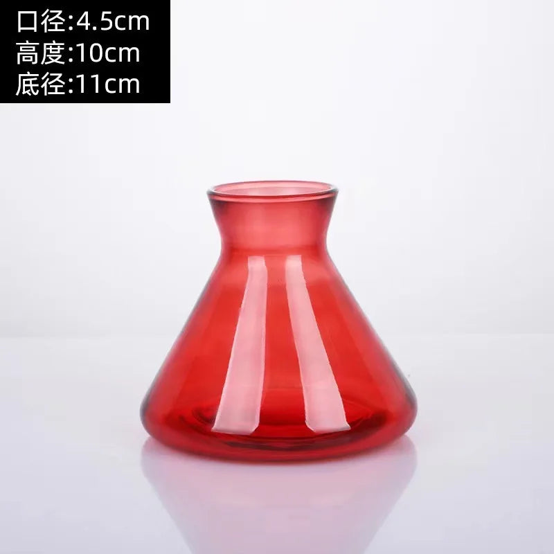 Set of 5 – 200ml Transparent Glass Diffuser Bottles for Aromatherapy | Colorful Home Decor Container