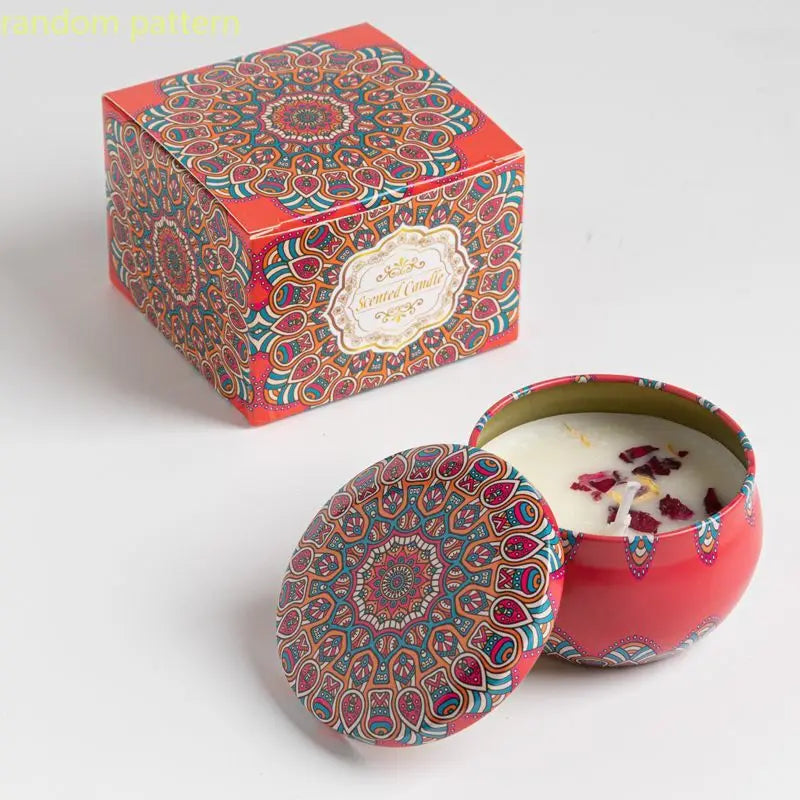 Osmanthus Gardenia Fragrance Candles with Petals Small Romantic Fragrance Candles for Girls' Birthday Gifts Home Aromatherapy