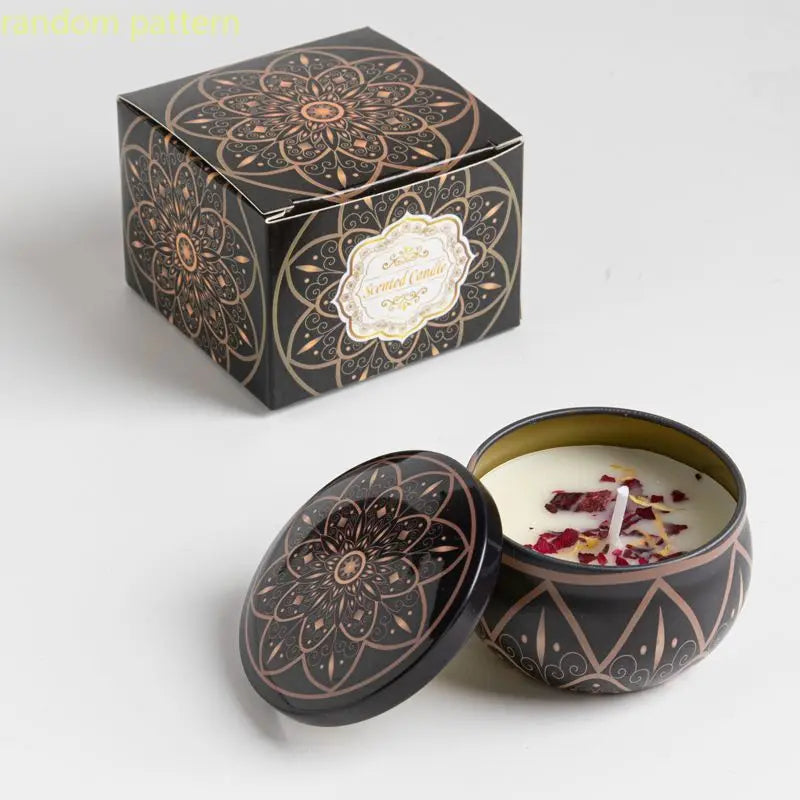 Osmanthus Gardenia Fragrance Candles with Petals Small Romantic Fragrance Candles for Girls' Birthday Gifts Home Aromatherapy