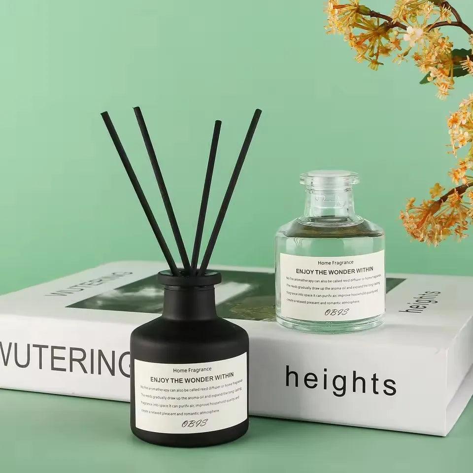 Clearance!! Highly 50ml Reed Diffuser Set with Fiber Stick Aromatherapy Diffuser Essential Oil for Home Decoration Air Freshener