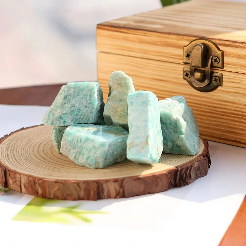 Natural Amazonite Gemstone Crafts Reiki Gifts For Home Decoration Crystal Ornaments And Aromatherapy Stone Diffuser Stone