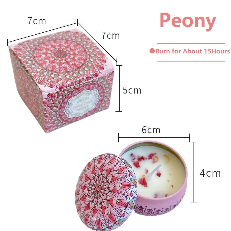 1/4PCS Vintage Scented Candles Soy Wax Candle Jars Flower Fragrance Scent Candle Wedding Ceremony Birthday Gifts Home Decoration