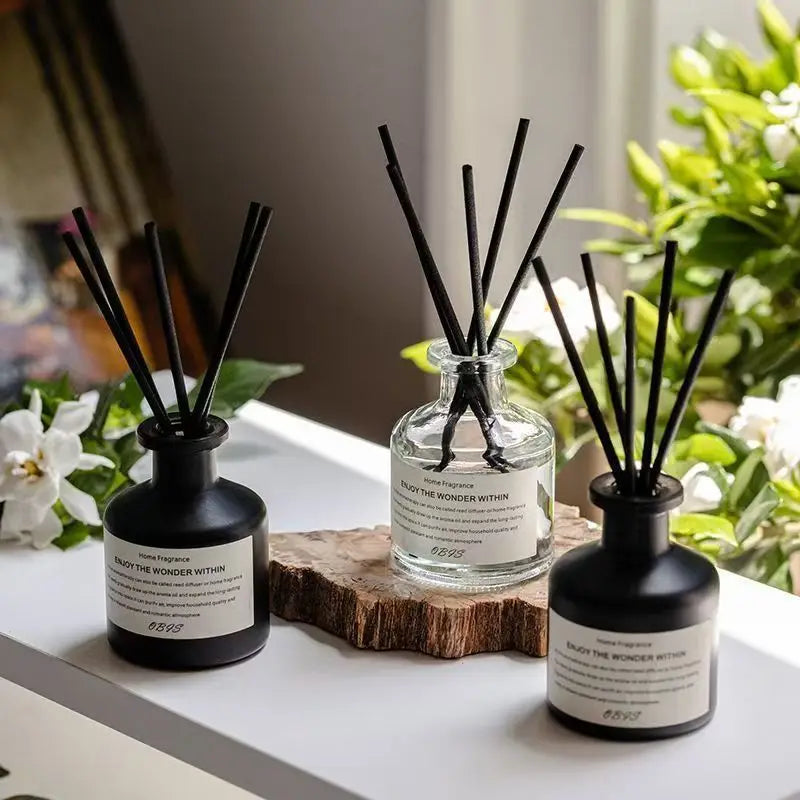 Clearance!! Highly 50ml Reed Diffuser Set with Fiber Stick Aromatherapy Diffuser Essential Oil for Home Decoration Air Freshener
