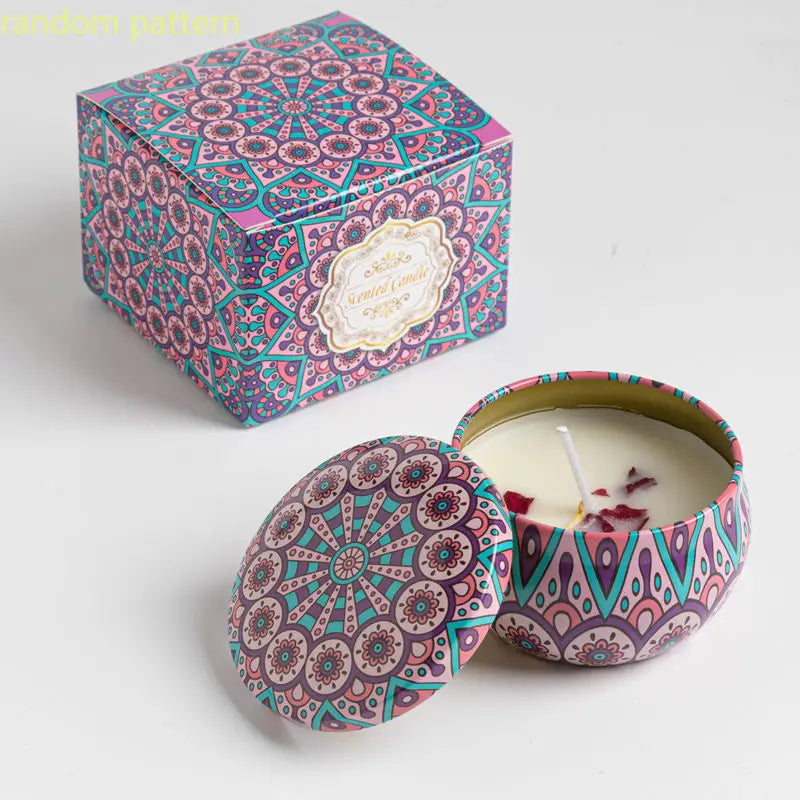 Osmanthus Gardenia Fragrance Candles with Petals Small Romantic Fragrance Candles for Girls' Birthday Gifts Home Aromatherapy