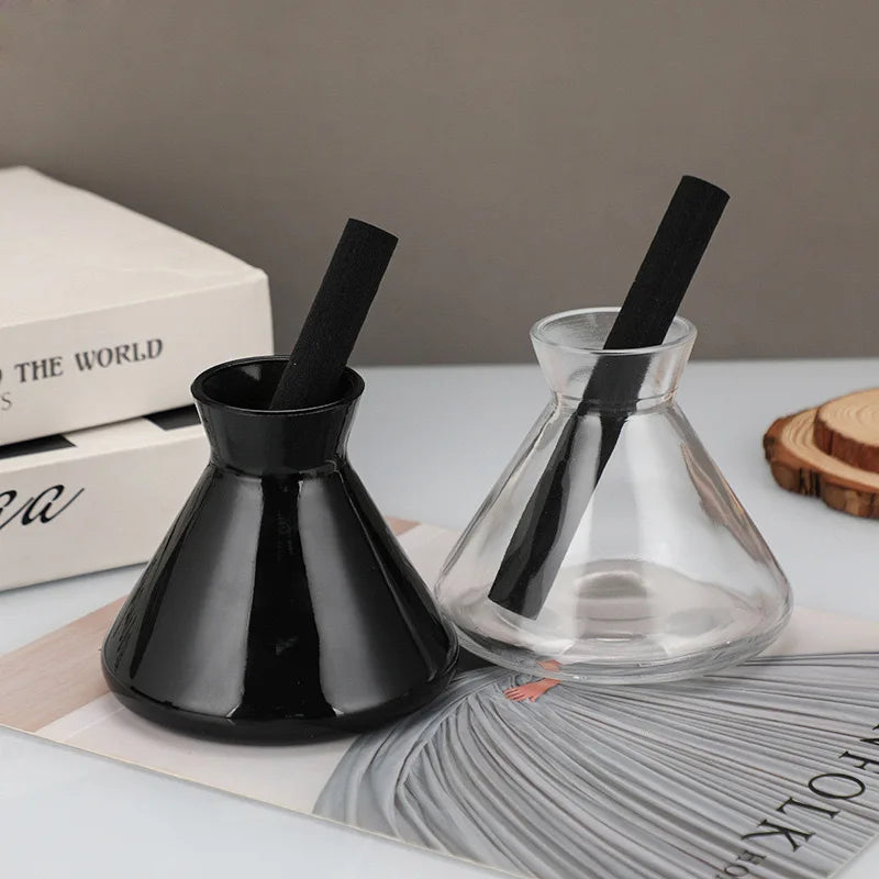 Set of 5 – 200ml Transparent Glass Diffuser Bottles for Aromatherapy | Colorful Home Decor Container