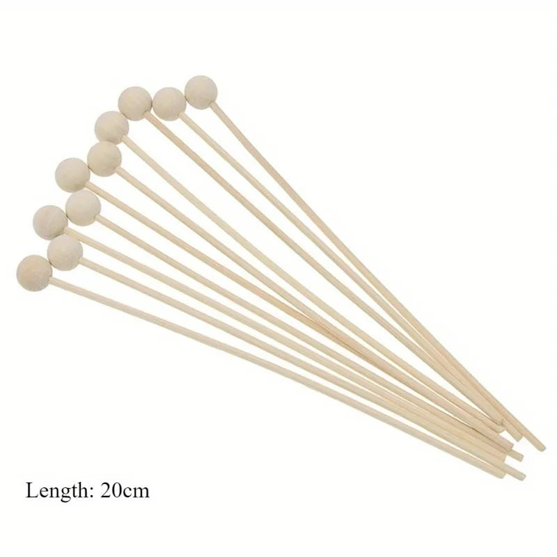 30Pcs/Lot Fireless Wood Ball Aroma Reed Diffuser Sticks Fragrance Diffuser Aromatherapy Rattan Reed Stick DIY Home Decoration