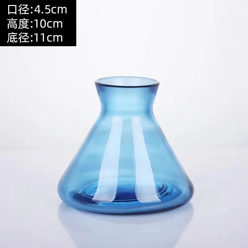 Set of 5 – 200ml Transparent Glass Diffuser Bottles for Aromatherapy | Colorful Home Decor Container