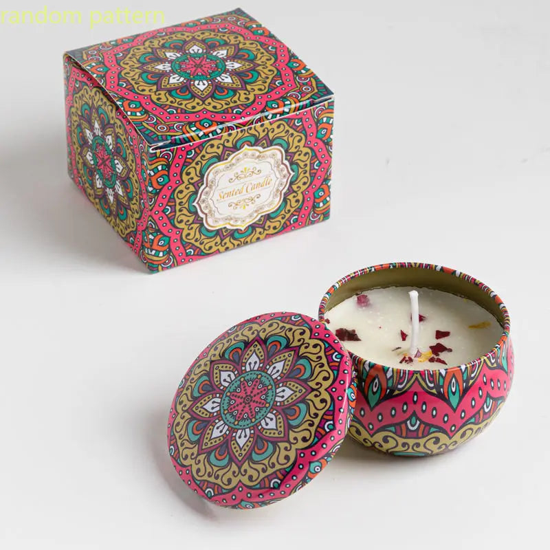 Osmanthus Gardenia Fragrance Candles with Petals Small Romantic Fragrance Candles for Girls' Birthday Gifts Home Aromatherapy