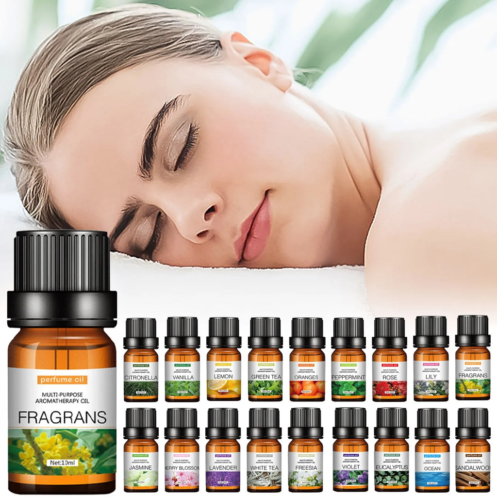 19 Flavors Essential Oils for Aroma Diffuser Air Humidifier Home Water-soluble 10ml Air Freshener Scents Fragrance Oil Perfume