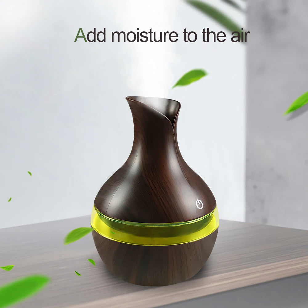 300ml USB Aromatherapy Diffuser – Mini Cool Mist Humidifier for Home, Office & Travel – Includes 2 Essential Oils
