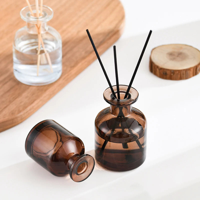 1Pcs 50ml Home Fragrance Diffuser Bottle Room Decoration Aroma Glass Container Diffuser Essential Oil Bottle Diffusers Sticks