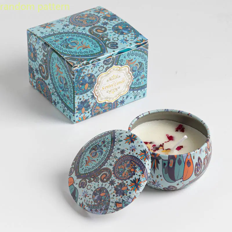 Osmanthus Gardenia Fragrance Candles with Petals Small Romantic Fragrance Candles for Girls' Birthday Gifts Home Aromatherapy