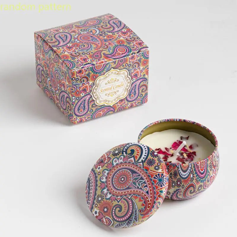 Osmanthus Gardenia Fragrance Candles with Petals Small Romantic Fragrance Candles for Girls' Birthday Gifts Home Aromatherapy