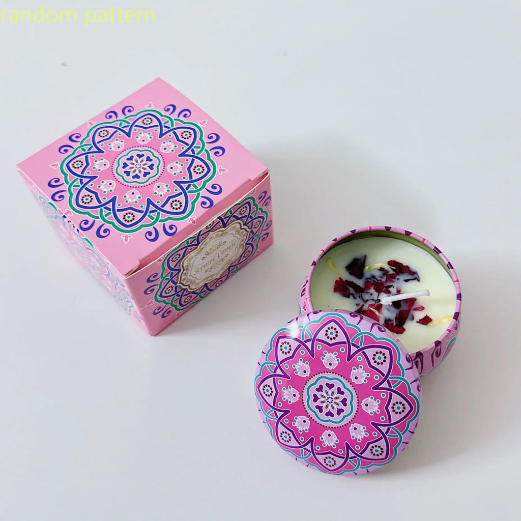 Osmanthus Gardenia Fragrance Candles with Petals Small Romantic Fragrance Candles for Girls' Birthday Gifts Home Aromatherapy