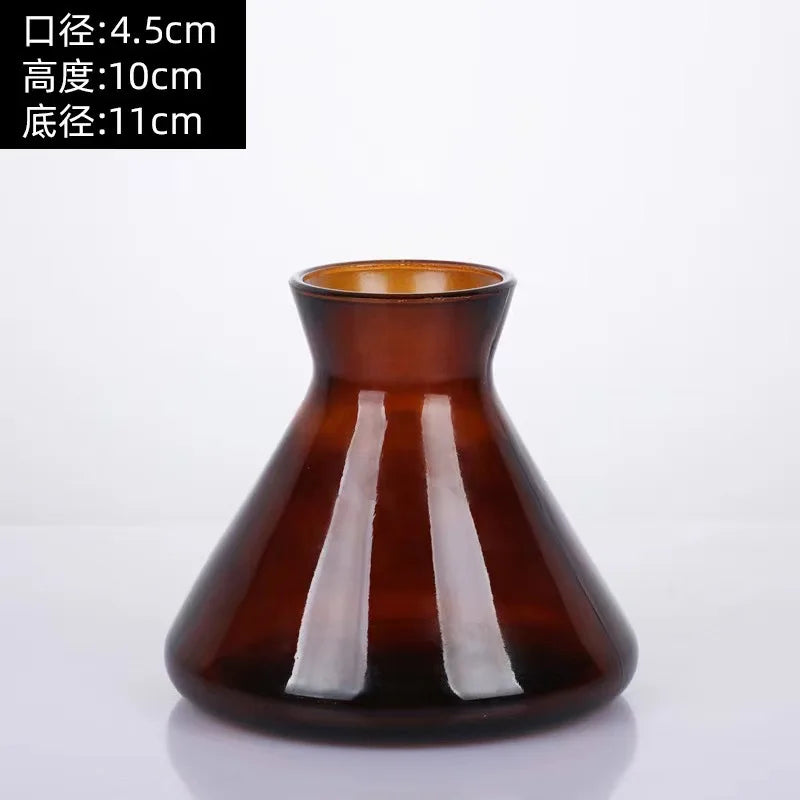 Set of 5 – 200ml Transparent Glass Diffuser Bottles for Aromatherapy | Colorful Home Decor Container