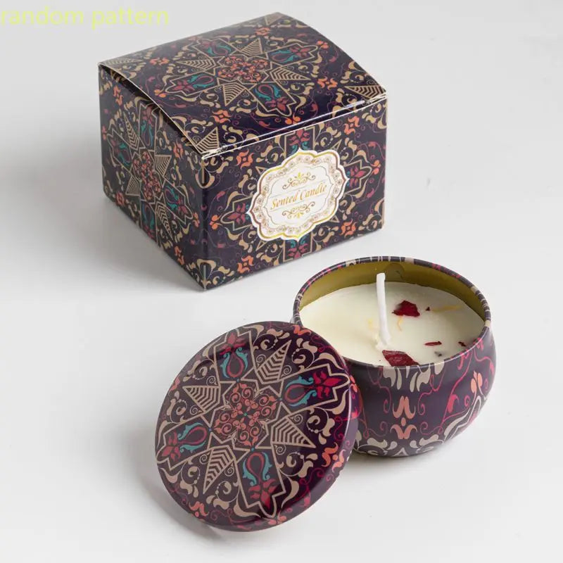 Osmanthus Gardenia Fragrance Candles with Petals Small Romantic Fragrance Candles for Girls' Birthday Gifts Home Aromatherapy