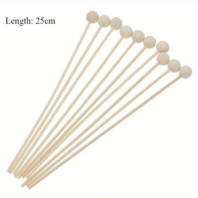 30Pcs/Lot Fireless Wood Ball Aroma Reed Diffuser Sticks Fragrance Diffuser Aromatherapy Rattan Reed Stick DIY Home Decoration