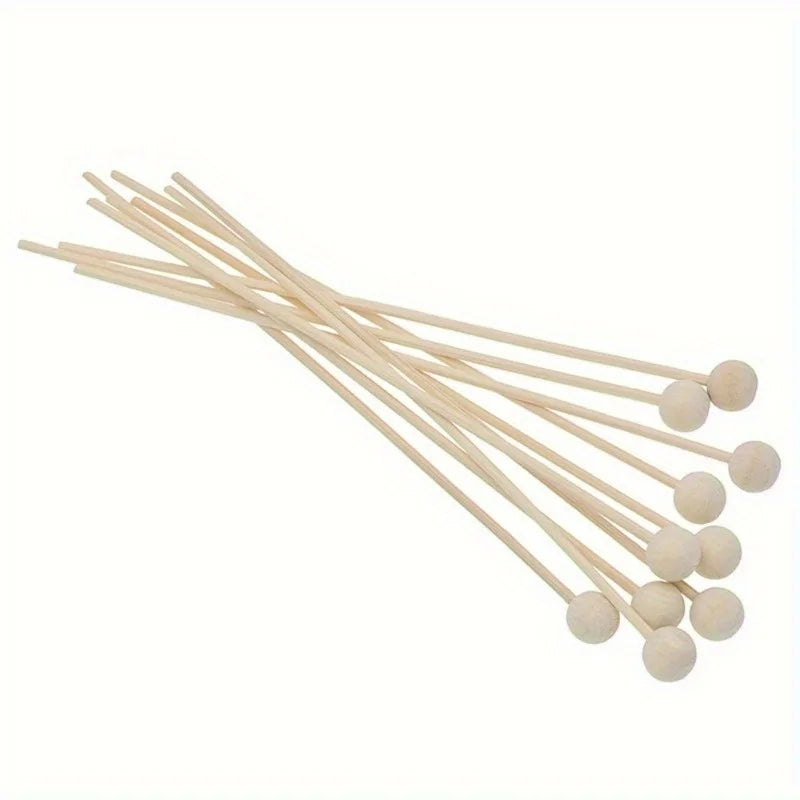 30Pcs/Lot Fireless Wood Ball Aroma Reed Diffuser Sticks Fragrance Diffuser Aromatherapy Rattan Reed Stick DIY Home Decoration